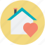 happy family, happy home, heart sign, house, love home 