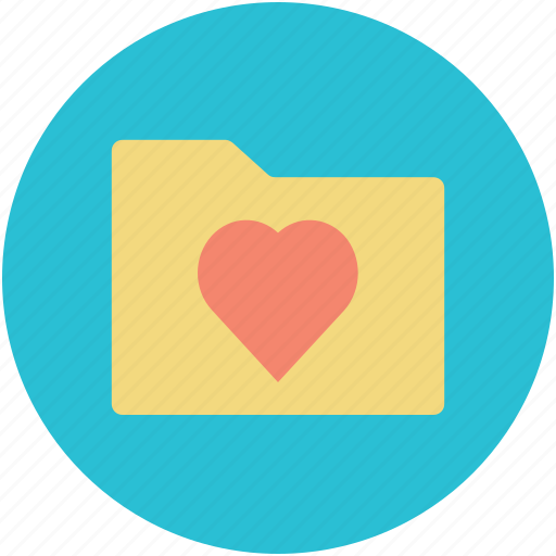 Heart on folder, internet romance, love concept, love folder, online romance icon - Download on Iconfinder
