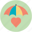 heart under umbrella, love care, protect health, save love, valentine 