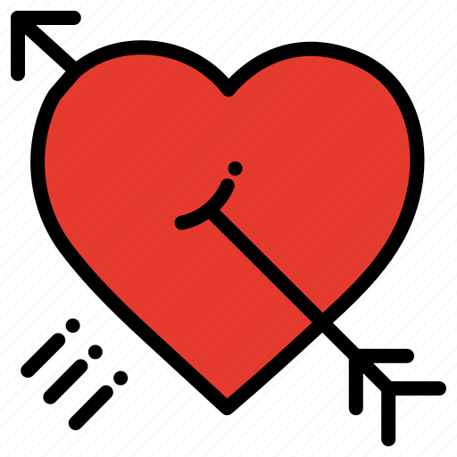 Arrow, celebration, heart, love, love proposal, valentines day icon - Download on Iconfinder