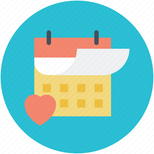14 february, dating, heart calendar, love inspiration, valentine day icon - Download on Iconfinder