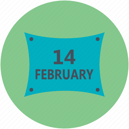 14 february, dating, heart calendar, love inspiration, valentine day icon - Download on Iconfinder