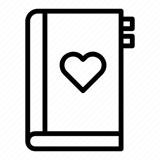 Diary, valentines, book, love, education icon - Download on Iconfinder