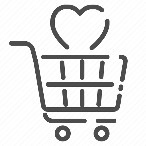 Cart, shopping, shop, buy, market, basket, heart icon - Download on Iconfinder