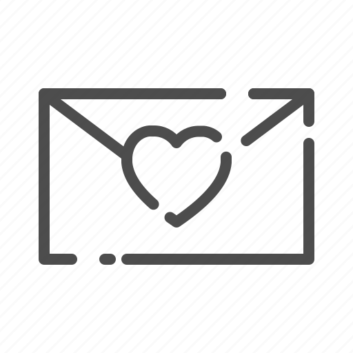 Mail, email, message, letter, envelope, love, heart icon - Download on Iconfinder