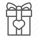 gift, present, love, package, box, heart, bow