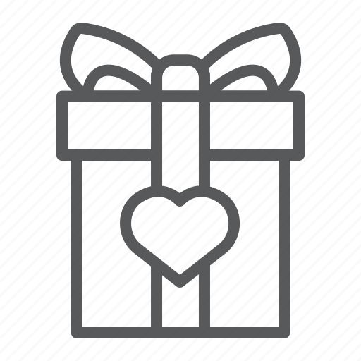 Gift, present, love, package, box, heart, bow icon - Download on Iconfinder
