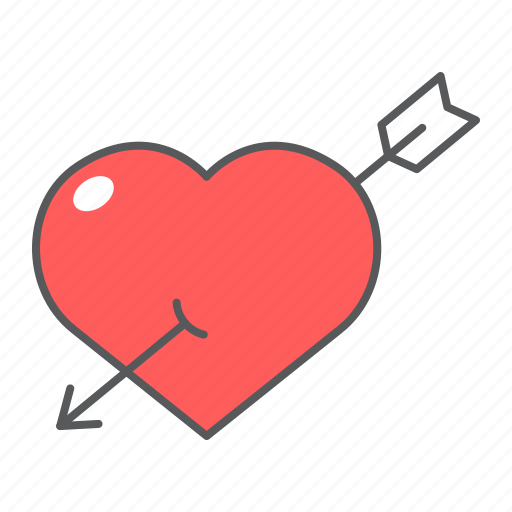 Pierced, heart, arrow, pierce, love, valentines, day icon - Download on Iconfinder