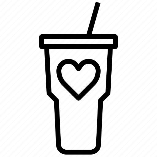 Glass, drink, valentines, heart, love icon - Download on Iconfinder