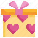 box, gift, birthday, and, party, love, romance, heart, valentines