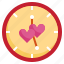 clock, time, and, date, heart, valentines 