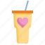 glass, drink, valentines, heart, love 