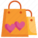 shopping, bag, online, shop, commerce, and, love, valentines