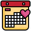 calendar, time, and, date, love, romance, valentines 