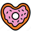 donut, food, and, restaurant, sweet, valentines, heart 