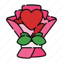 bouquet, love, valentine, gift, couple