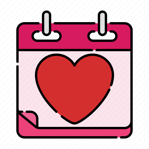 Valentine, date, calendar, heart icon - Download on Iconfinder