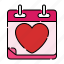 valentine, date, calendar, heart 
