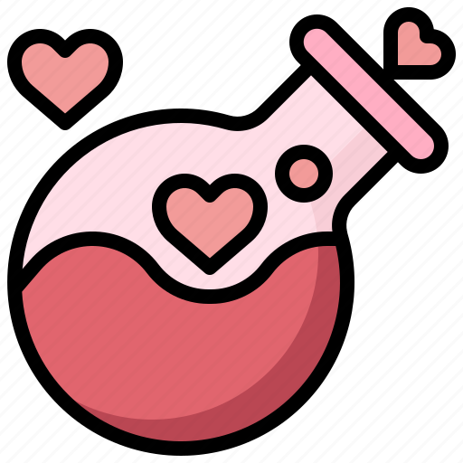 Love, potion, chemistry, heart, chemical, flask icon - Download on Iconfinder