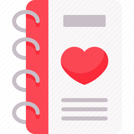 Diary, heart, love, valentine, valentines icon - Download on Iconfinder