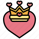 crown, love, romance, valentines, day, king, royalty