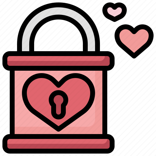 Lock, heart, love, and, romance, valentines, padlock icon - Download on Iconfinder
