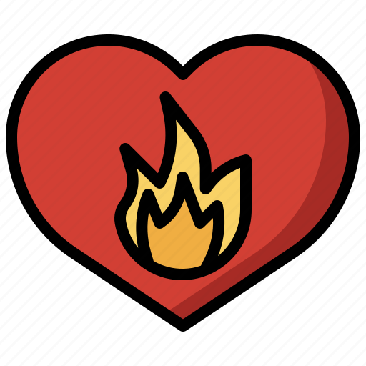 Passion, fire, strong, heart, love, day icon - Download on Iconfinder