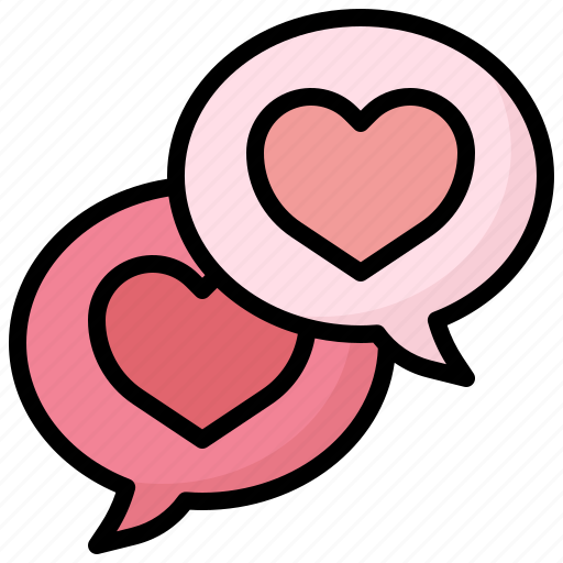 Talk, heart, valentines, day, romantic, and, romance icon - Download on Iconfinder