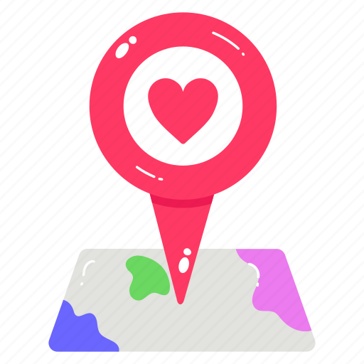 Dating point, romantic location, wedding location, dating location, navigation pin icon - Download on Iconfinder