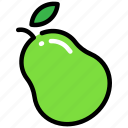 pear, fruit, healthy, green
