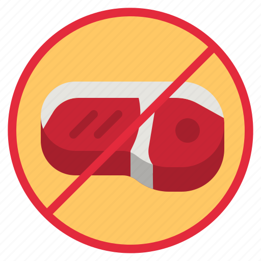 Forbidden, no, meat, vegan, vegetarian icon - Download on Iconfinder