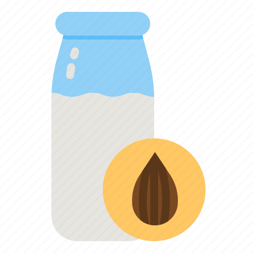 Milk, almond, bottle, vegan, food icon - Download on Iconfinder