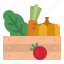 vegetables, box, harvest, farm, food 