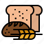 bread, bakery, baguette, wheat, food 