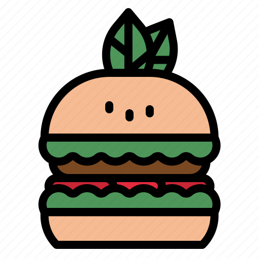 Burger, vegan, food, vegetable, vegetarian icon - Download on Iconfinder