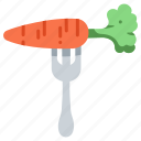 carrot, food, fork, healthy, lifestyle, meal, vegetarian