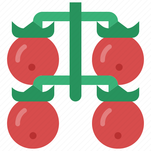 Cherry, tomato, vegetable, red, bunch, ripe, food icon - Download on Iconfinder