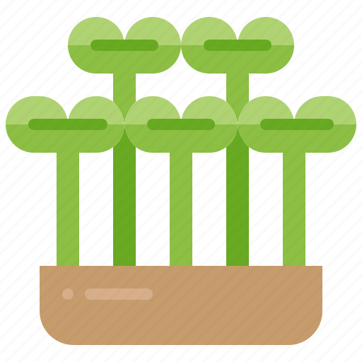 Microgreen, vegetable, growing, sprout, salad, shoot, seedling icon - Download on Iconfinder