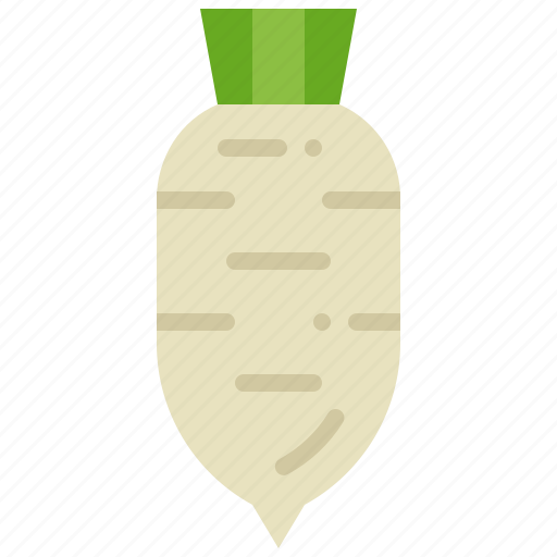 White, radish, daikon, chinese, vegetable, turnip, root icon - Download on Iconfinder
