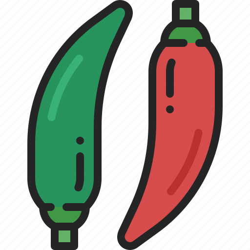 Chili, pepper, hot, spicy, vegetable, seasoning, spice icon - Download on Iconfinder