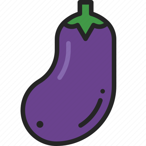 Eggplant, aubergine, vegetable, purple, harvest, organic, vegetarian icon - Download on Iconfinder