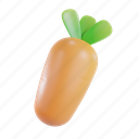 3d rendering, carrot, vegetable, vegetables, healthy, food, fresh, vegetarian 