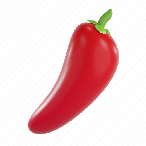 3d rendering, red, pepper, vegetable, vegetables, healthy, food 3D illustration - Download on Iconfinder