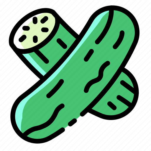 Cucumber, vegetarian, vegetable, salad, kitchen, green, vegetables icon - Download on Iconfinder