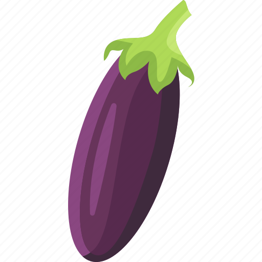 Eggplant, brinjal, aubergine, violet, organic, green, vegetables icon - Download on Iconfinder
