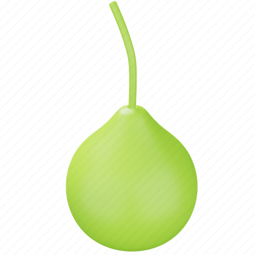 Vegetable, food, fresh, bottle gourd round, calabash 3D illustration - Download on Iconfinder