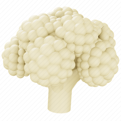 Cauliflower, vegetable, food, fresh, broccoli, cooking 3D illustration - Download on Iconfinder