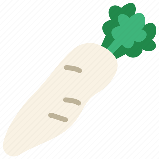 Daikon, vegetable, vegetarian, food icon - Download on Iconfinder
