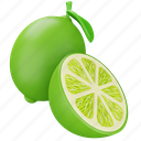 lemon, green, half, vegetable, food, fresh, citrus 