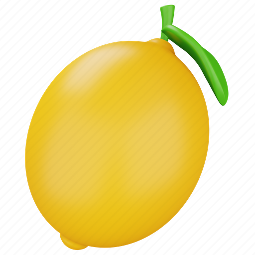 Lemon, yellow, vegetable, food, fresh, citrus 3D illustration - Download on Iconfinder